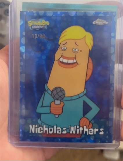 2025 Topps Chrome SpongeBob 25th Anniversary #187 Nicholas Withers — front