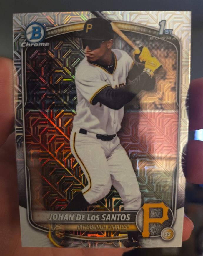 2025 Bowman Chrome #BCP-163 Johan De Los Santos — front