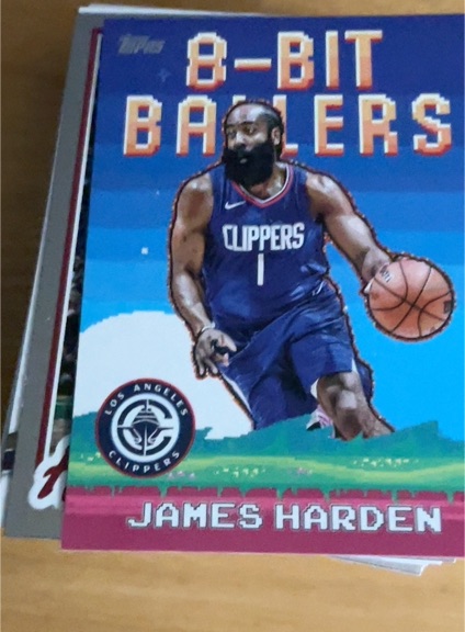 2025-26 Topps #8B-16 James Harden 8-Bit Ballers — front