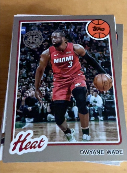 2025-26 Topps Basketball #80BK-5 Dwyane Wade Miami Heat 45th Anniversary Insert — front