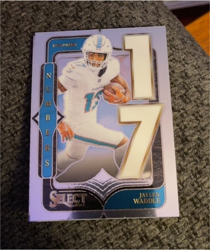 2024 Panini Select Numbers #21 Jaylen Waddle — front