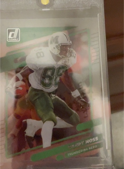 2023 Panini Chronicles Draft Picks Clearly Donruss #21 Randy Moss — front