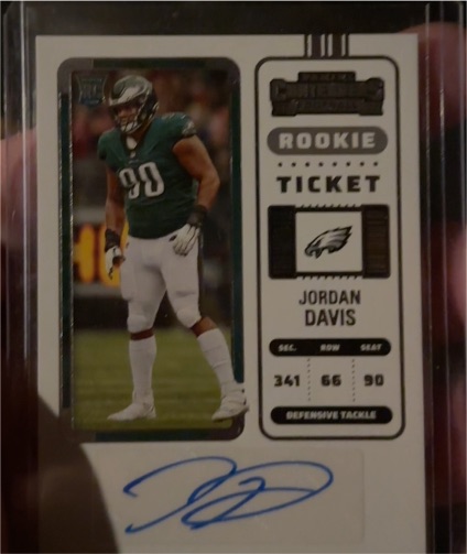 2022 Panini Contenders Rookie Ticket #341 Jordan Davis — front