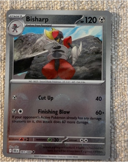2025 Pokémon Scarlet & Violet Black Bolt #065 Bisharp — front