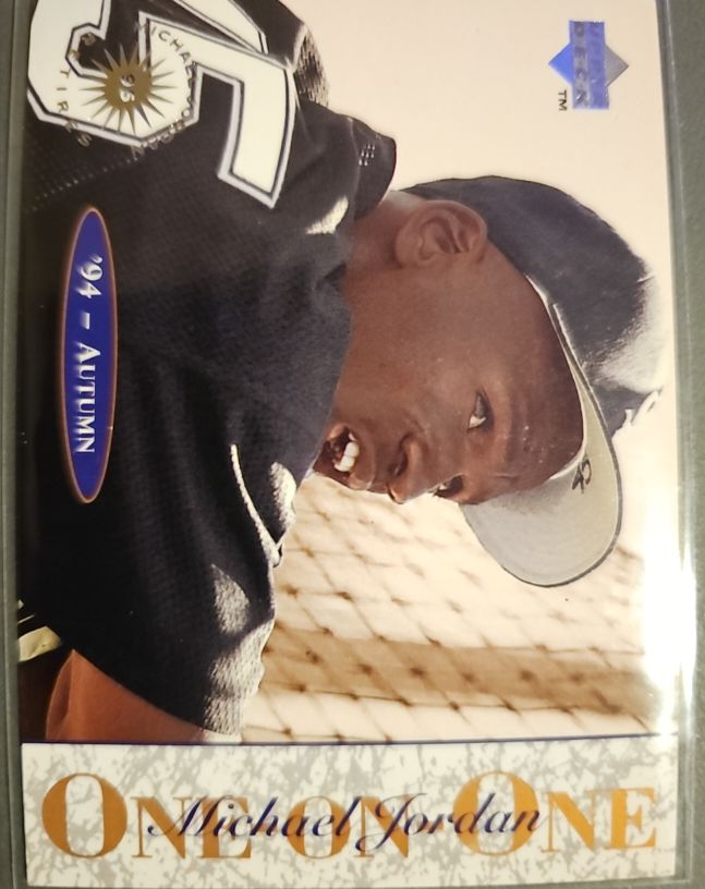 1995 Upper Deck Minor League #9 Michael Jordan One On One '94 Autumn — front