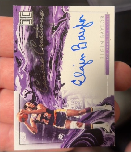 2019 Panini Impeccable Canvas Creations Elgin Baylor — front