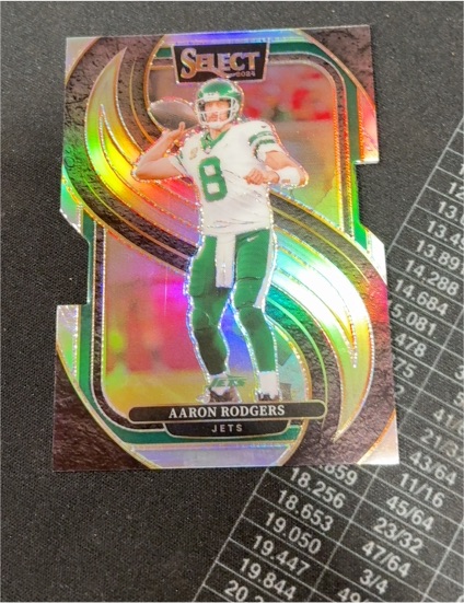 2024 Panini Select Premier Level Silver Prizm Die-Cut #126 Aaron Rodgers — front