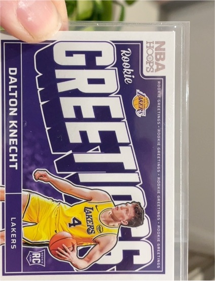 2024-25 Panini NBA Hoops #19 Dalton Knecht Rookie Greetings — front