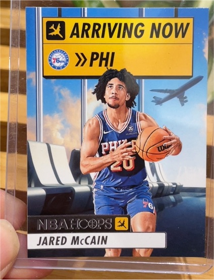 2024-25 Panini NBA Hoops #9 Jared McCain Arriving Now — front
