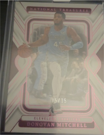 2023-24 Panini National Treasures Donovan Mitchell #05/15 — front