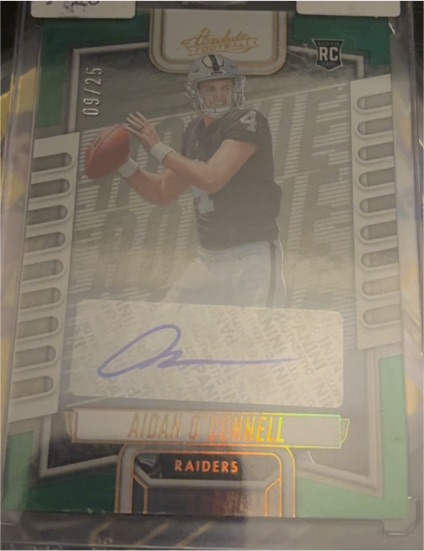 2023 Panini Absolute #138 Aidan O'Connell Rookie Spectrum Green /25 — front