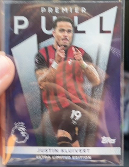 2025-26 Topps Premier League Premier Pull Ultra Limited Edition Justin Kluivert — front