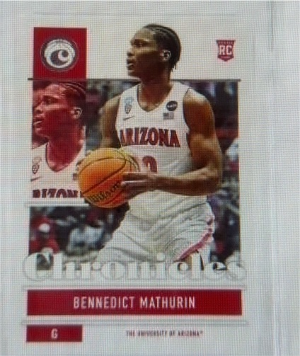 2022 Panini Chronicles Draft Picks #3 Bennedict Mathurin — front