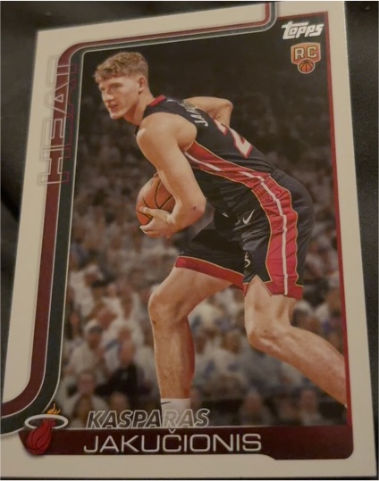 2025-26 Topps NBA #220 Kasparas Jakucionis RC — front