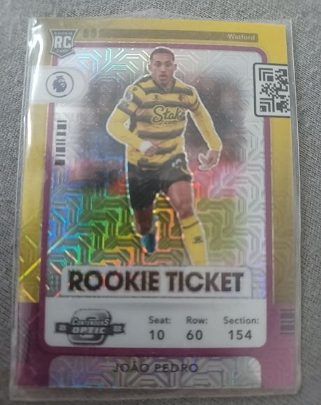 2021-22 Panini Chronicles Contenders Optic Rookie Ticket Purple Mojo #297 Joao Pedro — front