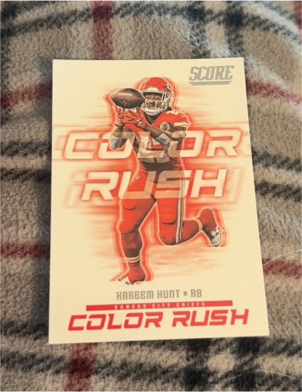 2018 Panini Score Football Color Rush #2 Kareem Hunt — front