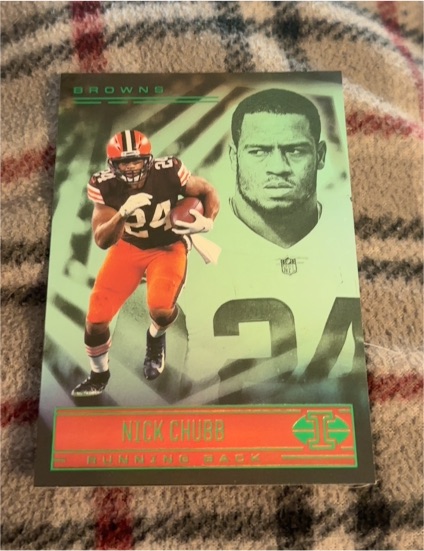 2021 Panini Illusions #43 Nick Chubb Emerald Green — front