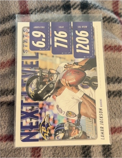 2020 Panini Score #NLS-LJ Lamar Jackson Next Level Stats — front