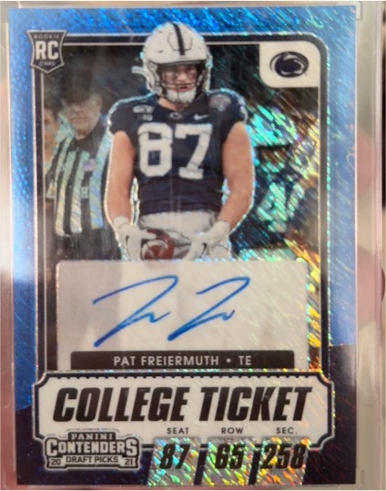 2021 Panini Contenders Draft Picks College Ticket #125 Pat Freiermuth — front