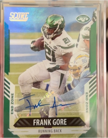 2021 Score End Zone #Frank Gore — front