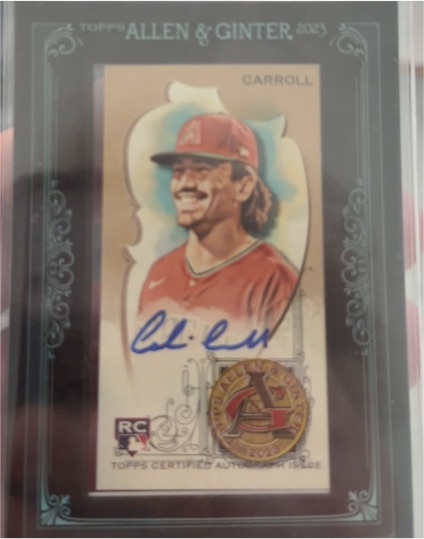 2023 Topps Allen & Ginter Framed Mini Autographs #MA-CC Corbin Carroll — front