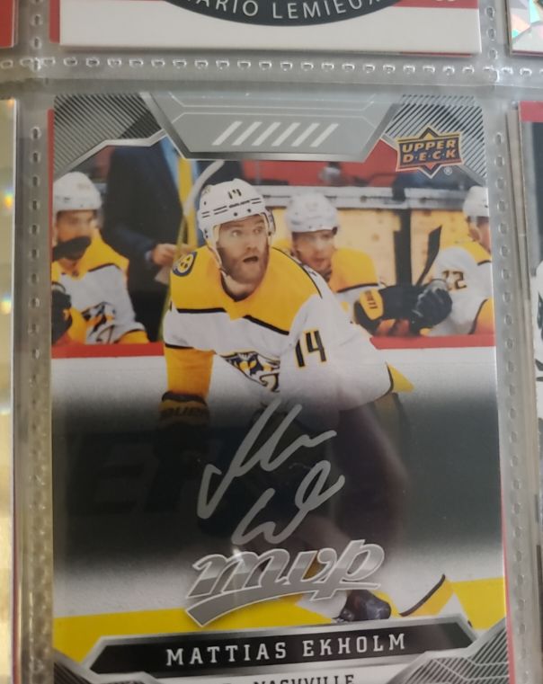 2019-20 Upper Deck MVP Silver Script #14 Mattias Ekholm — front