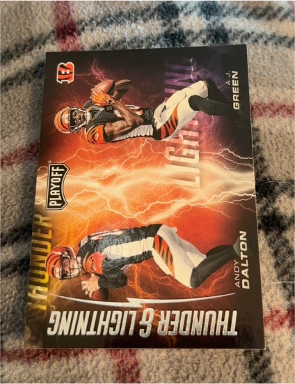 2017 Panini Playoff Thunder & Lightning #38 Andy Dalton / A.J. Green — front