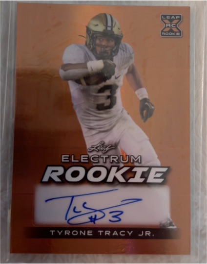 2024 Leaf Electrum Rookie Auto Bronze #RA-TTJ Tyrone Tracy Jr. — front
