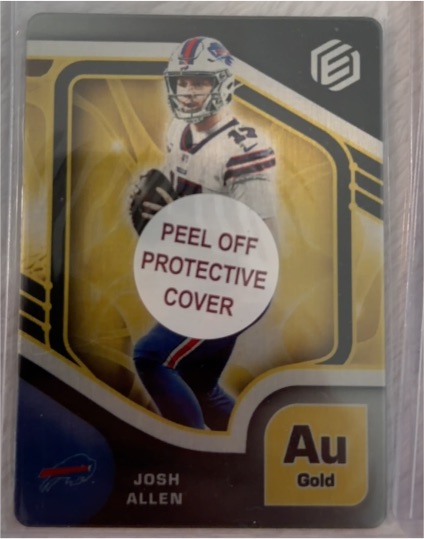 2021 Panini Elements Au Gold Josh Allen — front