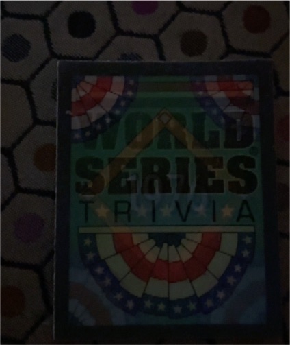 1991 Score World Series Trivia — front
