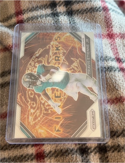 2023 Panini Prizm Fireworks #F-18 Travis Etienne Jr — front