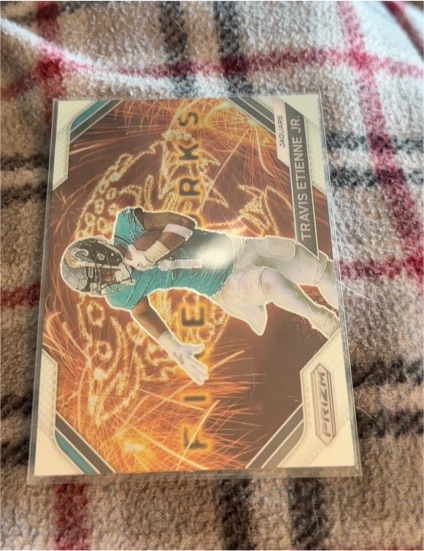 2023 Panini Prizm Fireworks #F-18 Travis Etienne Jr — front
