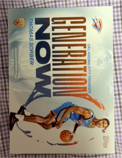2025-26 Topps Basketball #GN-15 Thomas Sorber Generation Now — front