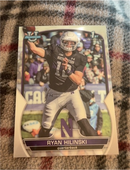 2022 Bowman University Chrome #66 Ryan Hilinski — front