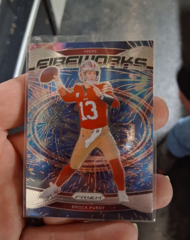 2024 Panini Prizm Fireworks #2 Brock Purdy — front