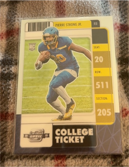 2022 Panini Chronicles Contenders Optic Draft Picks #10 Pierre Strong Jr. RC — front