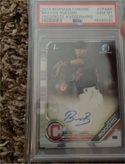 2019 Bowman Chrome #CPA-BR Brayan Rocchio — front