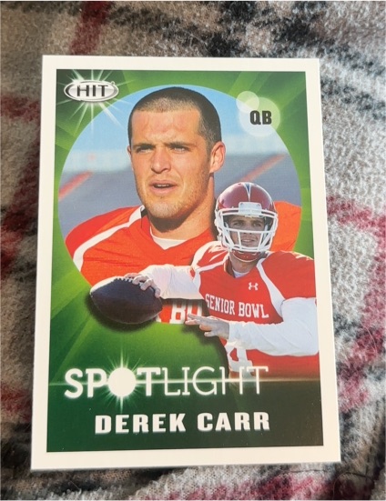 2014 Sage Hit #144 Derek Carr Spotlight — front