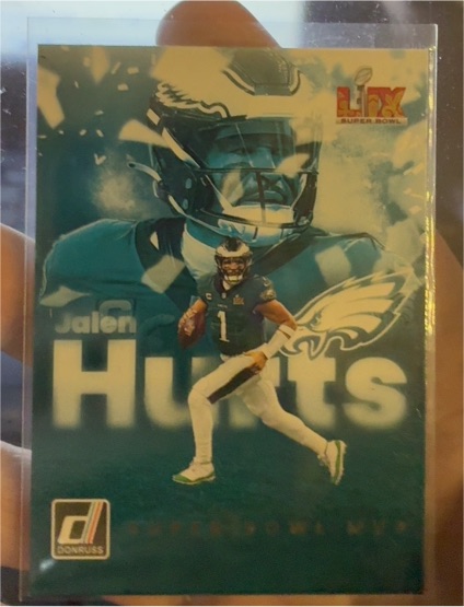2025 Panini Donruss #1 Jalen Hurts Super Bowl MVP SP — front