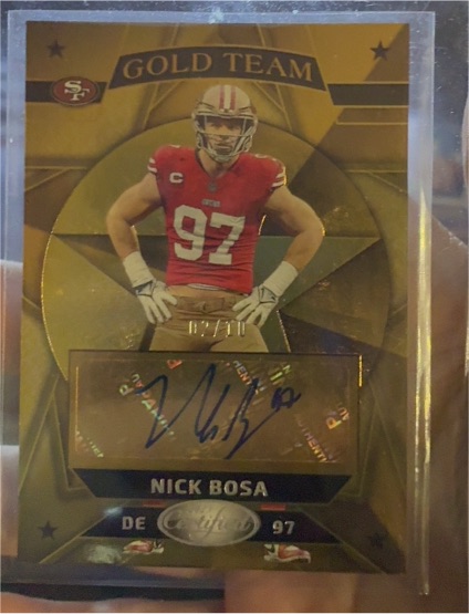 2023 Panini Certified Gold Team #Nick Bosa — front