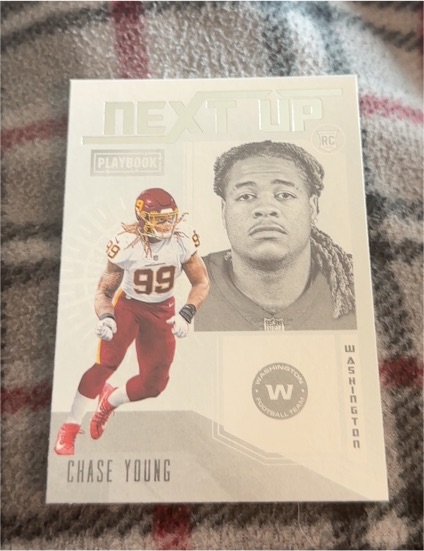 2020 Panini Playbook #NU-15 Chase Young Next Up Rookie Card — front
