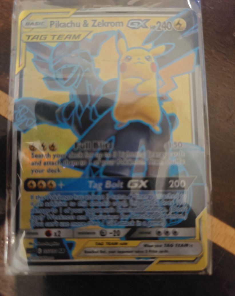 2021 Pokémon SM Black Star Promo #SM248 Pikachu & Zekrom GX — front