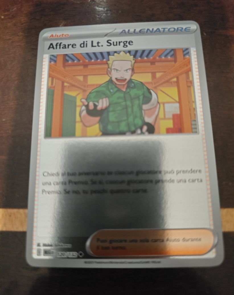 2025 Pokémon Mega Evolution #120 Lt. Surge's Bargain — front