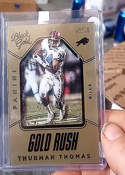 2016 Panini Black Gold #RU15 Thurman Thomas Gold Rush — front