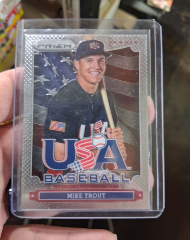 2013 Panini Prizm USA Baseball #USA10 Mike Trout — front