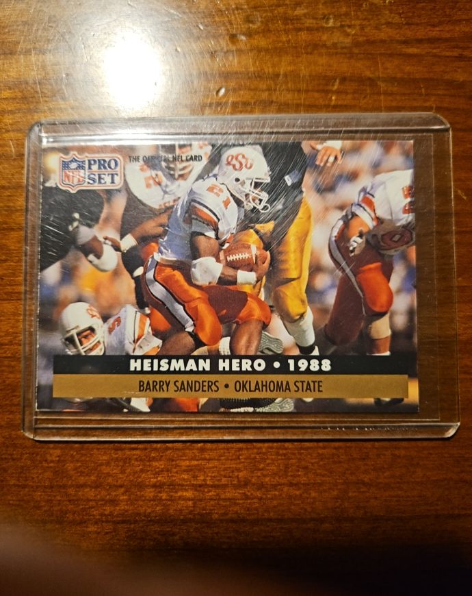 1991 Pro Set #39 Barry Sanders Heisman Hero 1988 — front