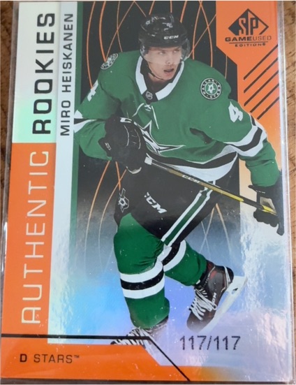 2018-19 Upper Deck SP Game Used Authentic Rookies Orange #190 Miro Heiskanen — front