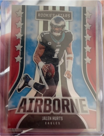 2023 Panini Rookies & Stars #AI-26 Jalen Hurts Airborne Silver Prizm — front