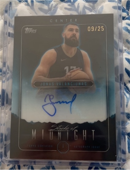 2024 Topps Midnight Stroke of Midnight #09/25 Jonas Valanciunas — front