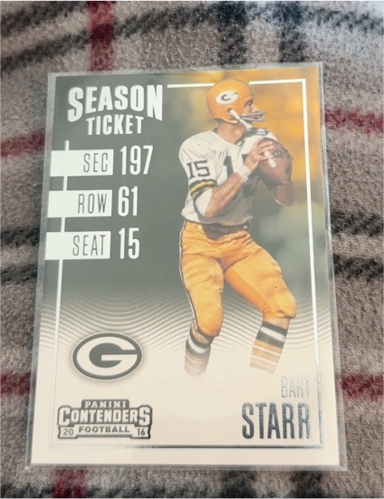 2016 Panini Contenders #34 Bart Starr — front